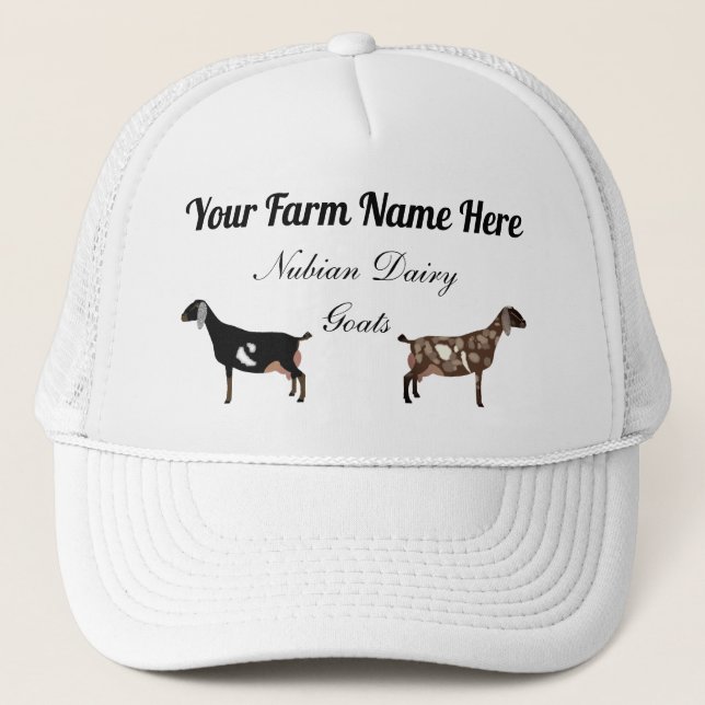 Personalized Nubian Dairy Goats Trucker Hat (Front)