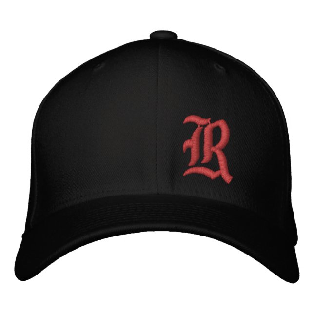 Personalized Number and Alphabet Embroidered Baseball Cap (Front)