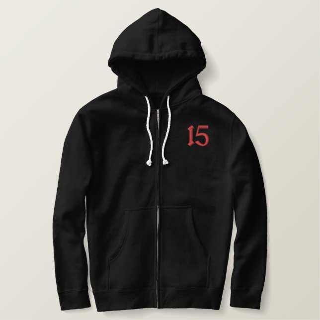 Personalized Number Embroidered Hoodie (Design Front)