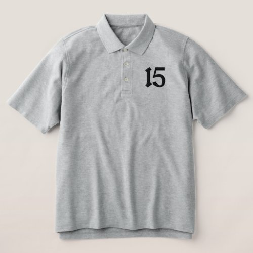 Personalized Number Embroidered Polo Shirt