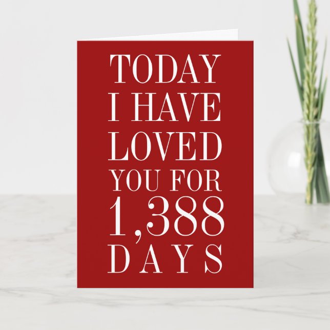 Personalized Number of Days I've Loved You Card (Front)