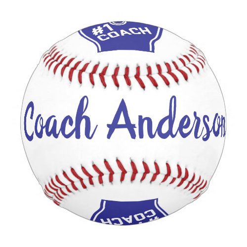 Personalized Number One Coach Baseball