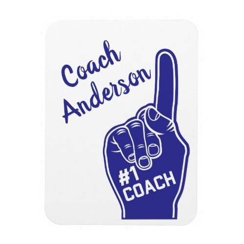 Personalized Number One Coach Foam Finger Magnet