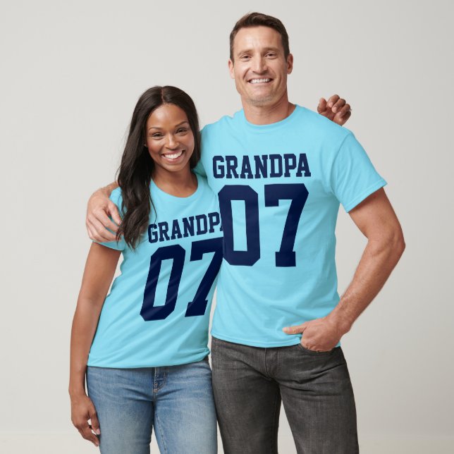 Personalized Number Sports Jersey Grandpa T-Shirt (Unisex)