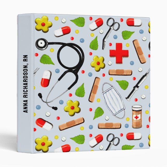 Personalized Nurse 3 Ring Binder (Front/Spine)