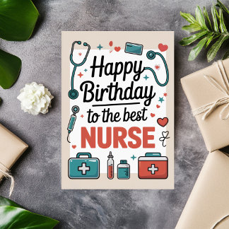 Personalized Nurse Birthday Card