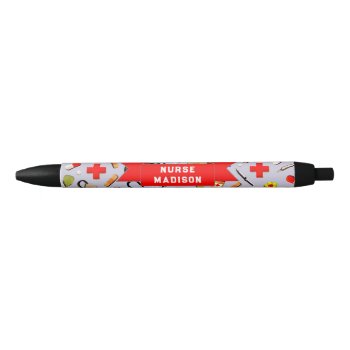 Personalized Nurse Black Ink Pen by ebbies at Zazzle