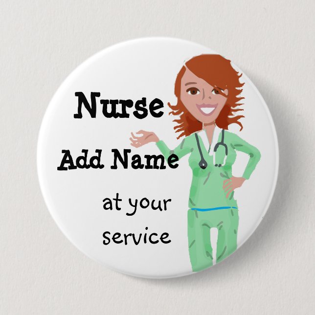 Personalized Nurse Button (Front)