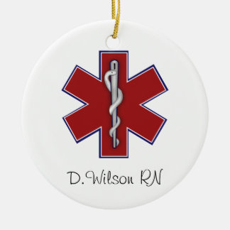 Personalized Nurse Ceramic Ornament
