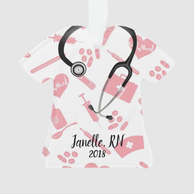 Personalized Nurse Christmas Ornament (Front)