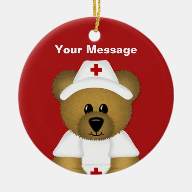 Personalized Nurse Christmas Ornament (Front)