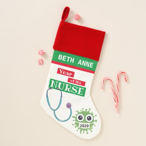 Personalized Nurse Christmas Stocking Covid Christmas Stocking