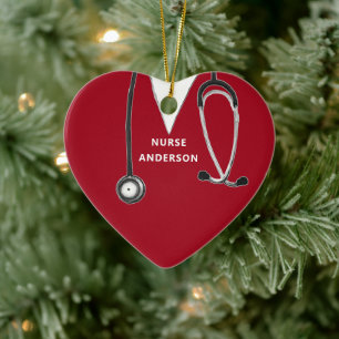 Personalized Nurse Collectible Ceramic Ornament