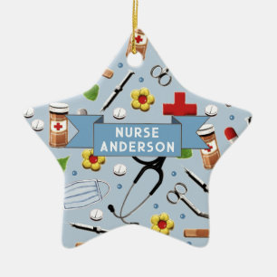 Personalized Nurse Collectible Ceramic Ornament