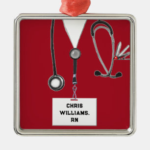 Personalized Nurse Collectible Metal Ornament