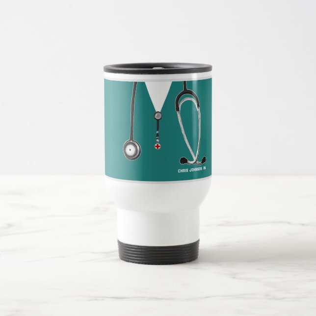 Personalized Nurse Collectible Travel Mug (Center)
