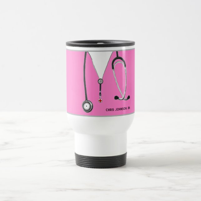 Personalized Nurse Collectible Travel Mug (Center)