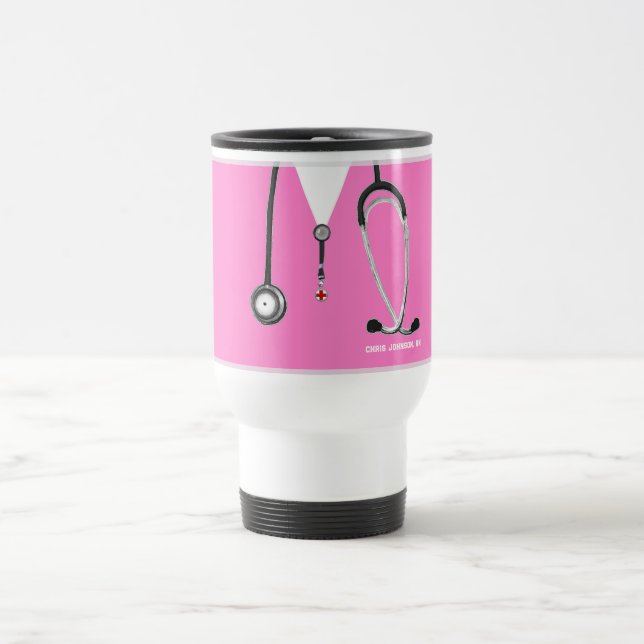 Personalized Nurse Collectible Travel Mug (Center)