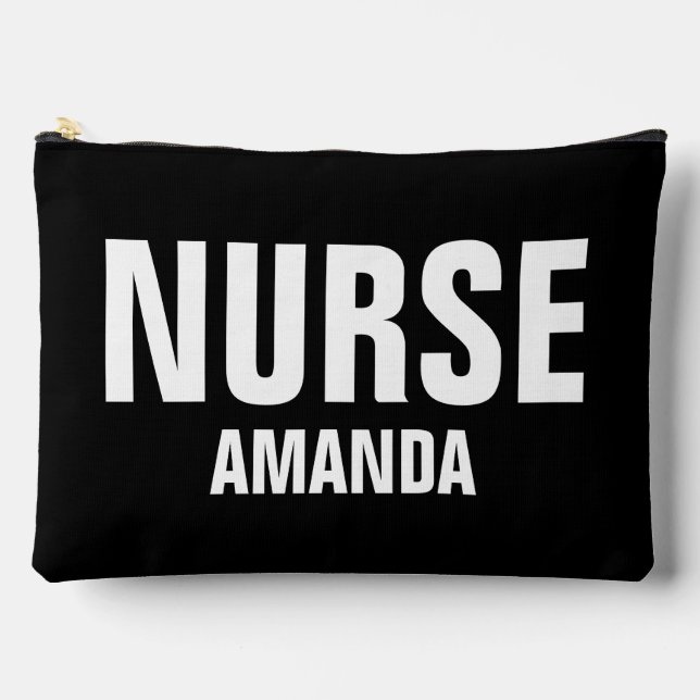 Personalized Nurse Custom Name Accessory Pouch (Front)