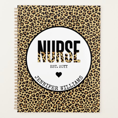 Personalized Nurse Est Cheetah RN Graduation Planner