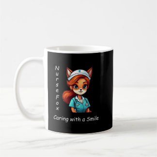 Personalized Nurse Fox Coffee Mug - Custom Name Gi