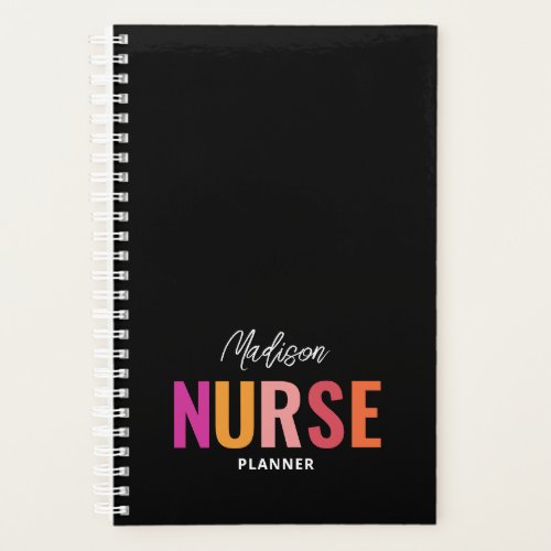 Personalized Nurse Fun Colorful Planner