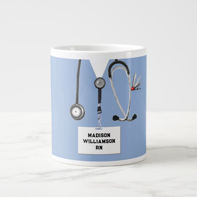 Personalized Nurse Giant Coffee Mug (Front)