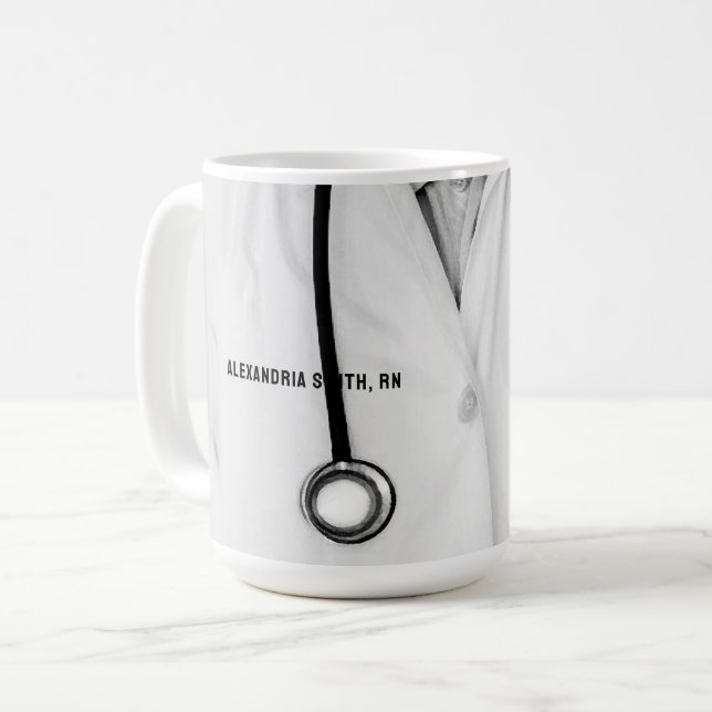 Personalized Nurse gift Coffee Mug (Front Left)