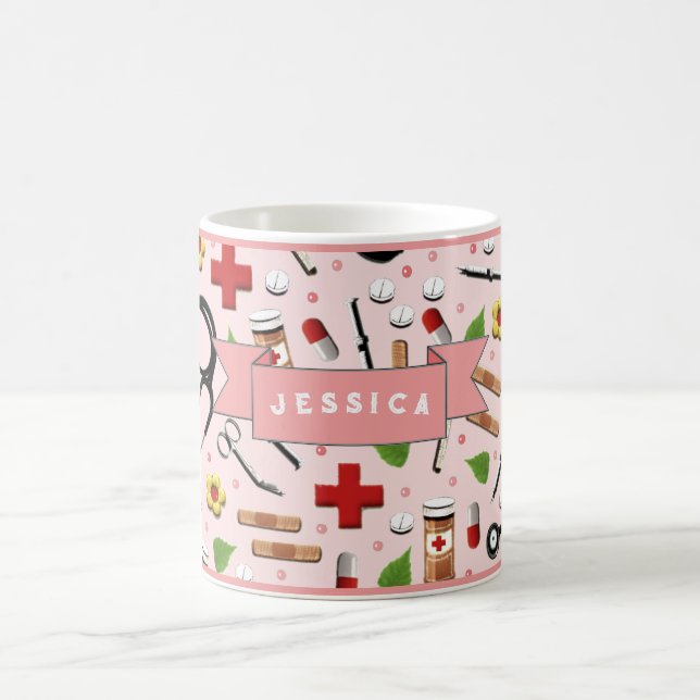 Personalized Nurse Gift Coffee Mug (Center)