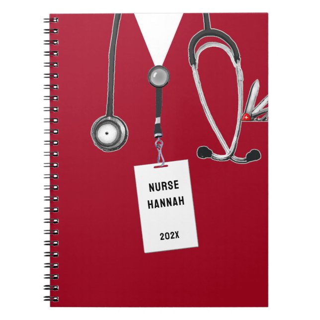 Personalized Nurse Gift Ideas Notebook (Front)