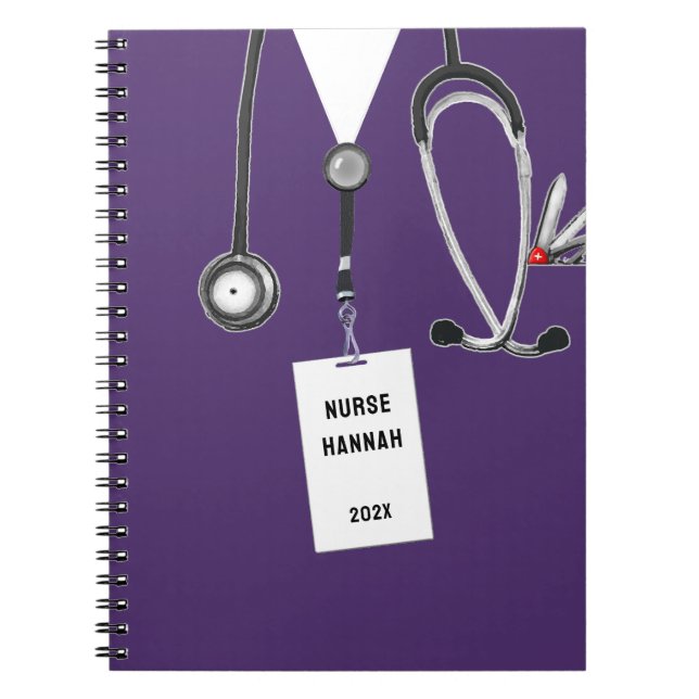 Personalized Nurse Gift Ideas Notebook (Front)