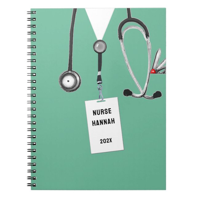 Personalized Nurse Gift Ideas Notebook (Front)