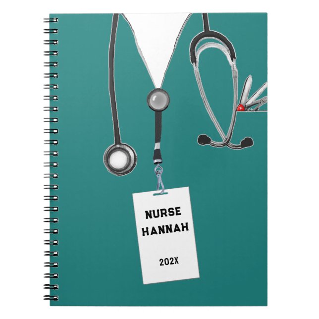 Personalized Nurse Gift Ideas Notebook (Front)