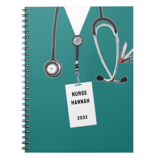Personalized Nurse Gift Ideas Notebook (Front)