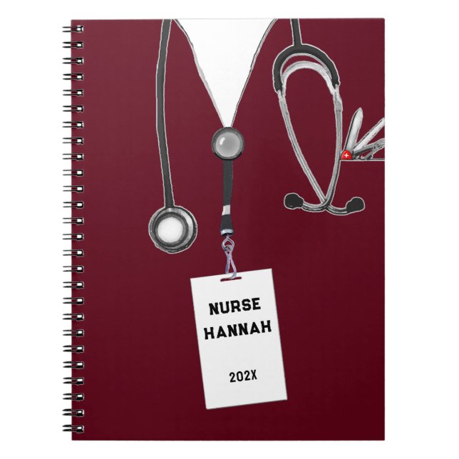 Personalized Nurse Gift Ideas Notebook (Front)