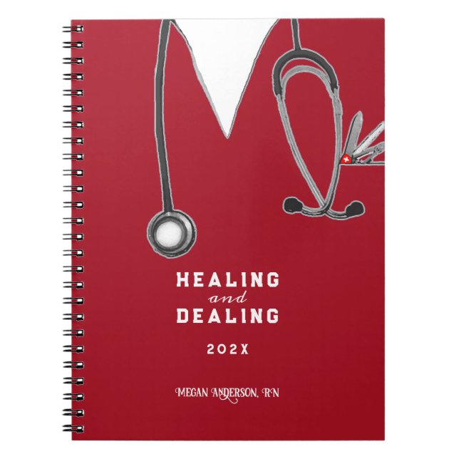personalized nurse gift ideas notebook (Front)