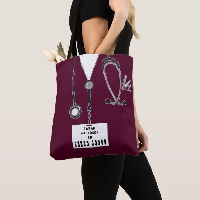 Personalized Nurse Gift Ideas Tote Bag (Close Up)