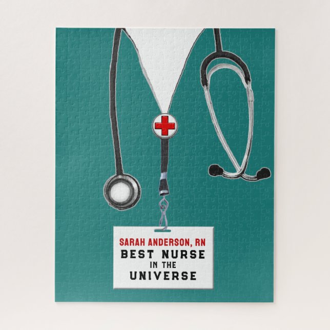 Personalized Nurse Gift Jigsaw Puzzle (Vertical)