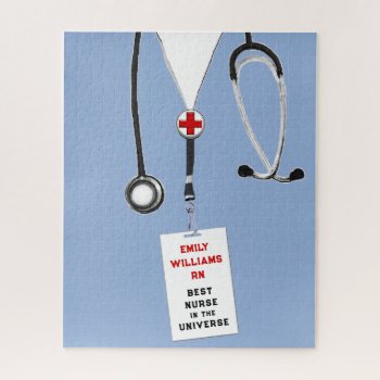 Personalized Nurse Gift Jigsaw Puzzle by ebbies at Zazzle