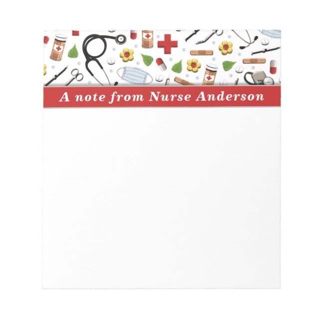 Personalized Nurse Gift Notepad (Front)