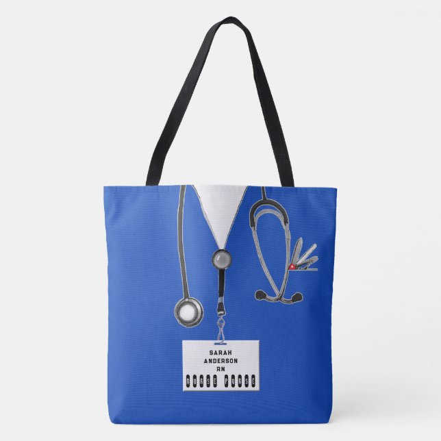 Personalized Nurse Gift Tote Bag (Front)