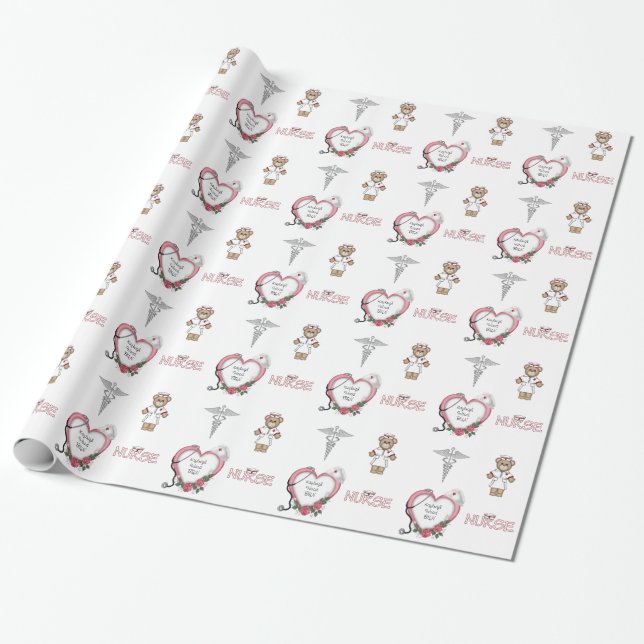 Personalized Nurse Gift Wrap (Unrolled)