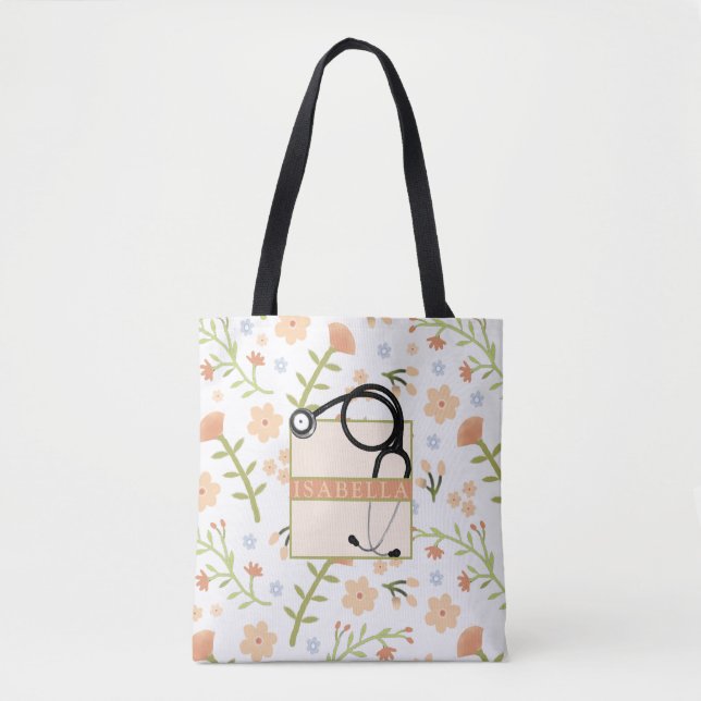 Personalized Nurse Gifts Tote Bag (Front)