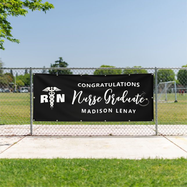 Personalized Nurse Graduate Congratulations Custom Banner (Insitu)