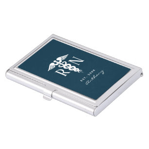 Personalized Nurse Graduation Blue Medical Business Card Case