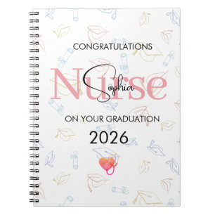 Personalized Nurse Graduation Congratulations Notebook