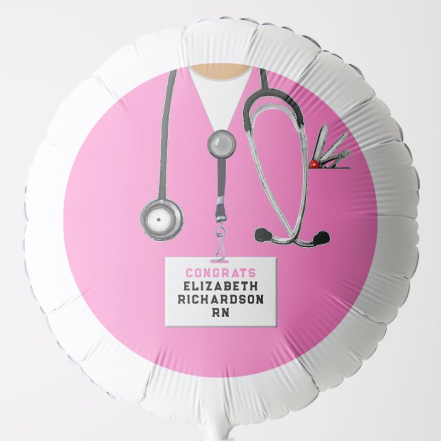 Personalized Nurse Graduation Gift Balloon (Front)