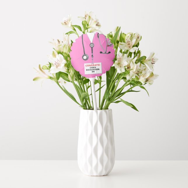 Personalized Nurse Graduation Gift Balloon (Vase)