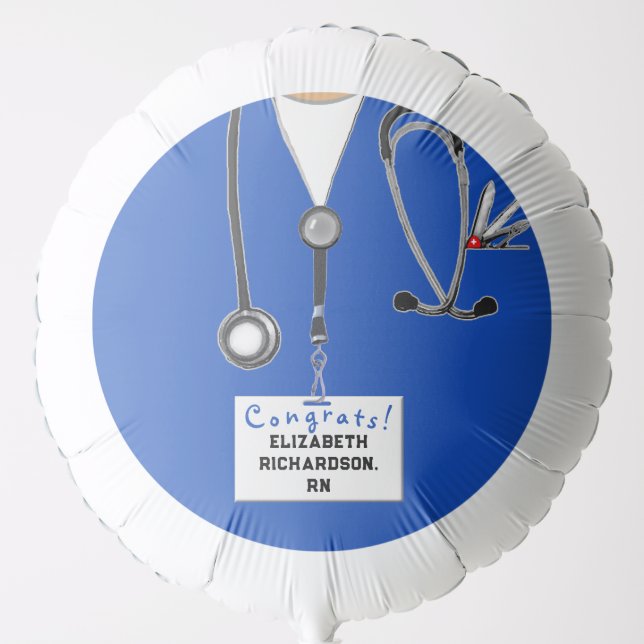 Personalized Nurse Graduation Gift Balloon (Front)