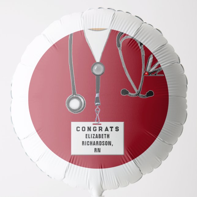 Personalized Nurse Graduation Gift Balloon (Front)